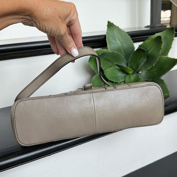 Etienne Aigner Genuine Leather Shoulder Bag Taupe Neutral Purse Like New/new - Picture 8 of 11